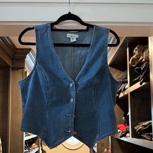 Rachel Zoe Denim Button-Up Vest